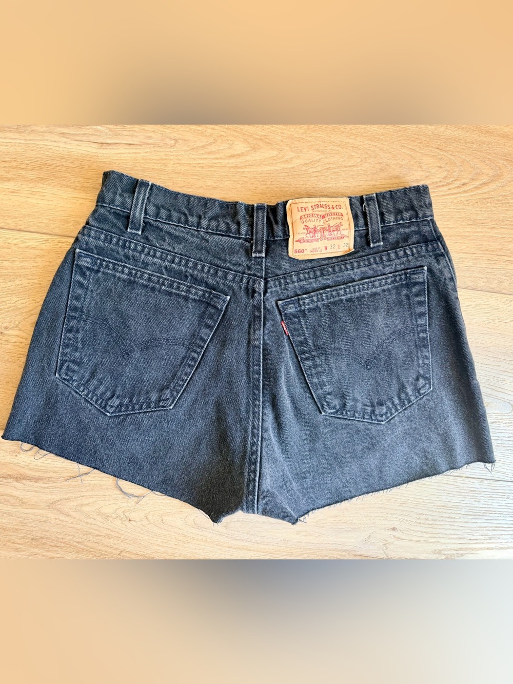 Vintage Levi’s 560 Black Denim Cutoff Jorts — Made in USA